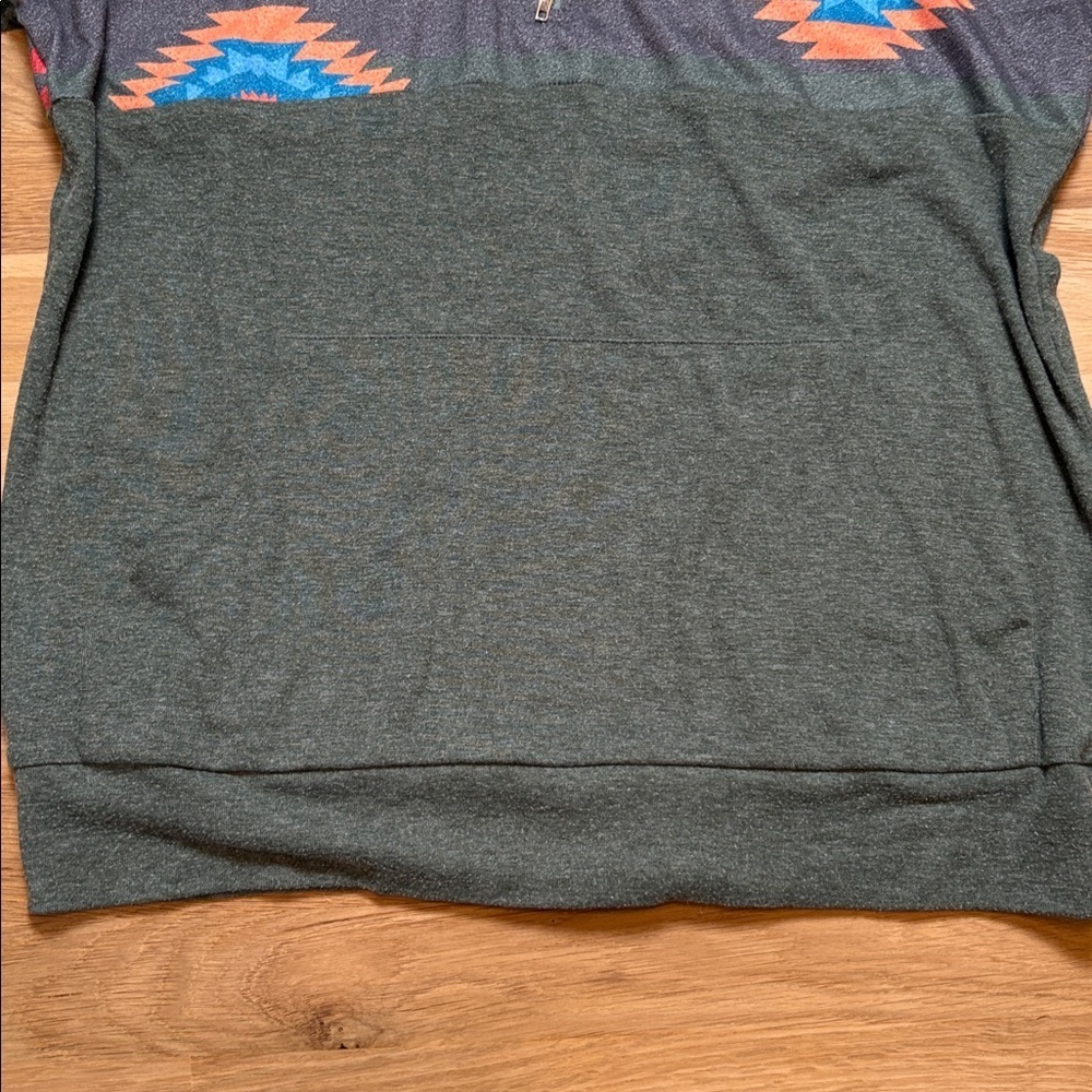 Southwest Inspired Multicolor Long Sleeve Quarter-Zip Pullover Women’s M - Picture 7 of 11
